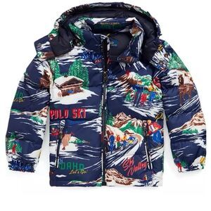 Polo Ralph Lauren ski print water resistant puffer jacket 4t